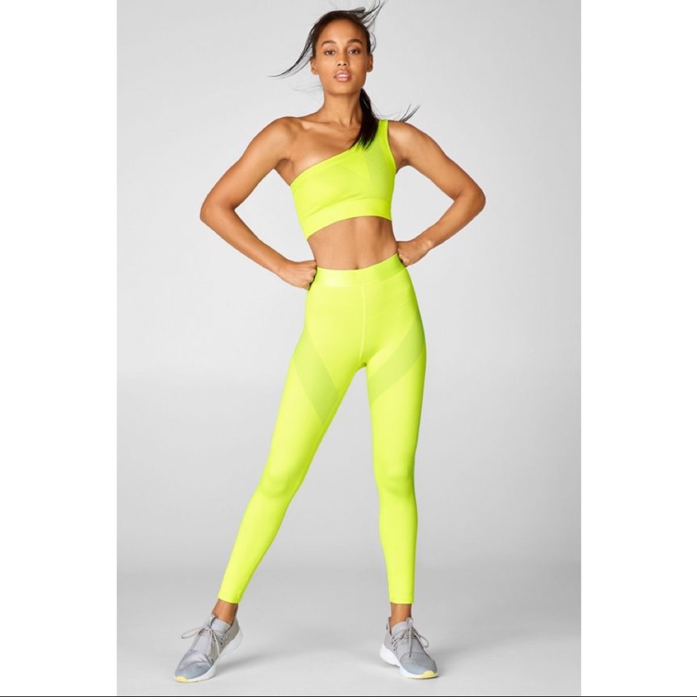 Fabletics Neon Yellow High-Waist Leggings